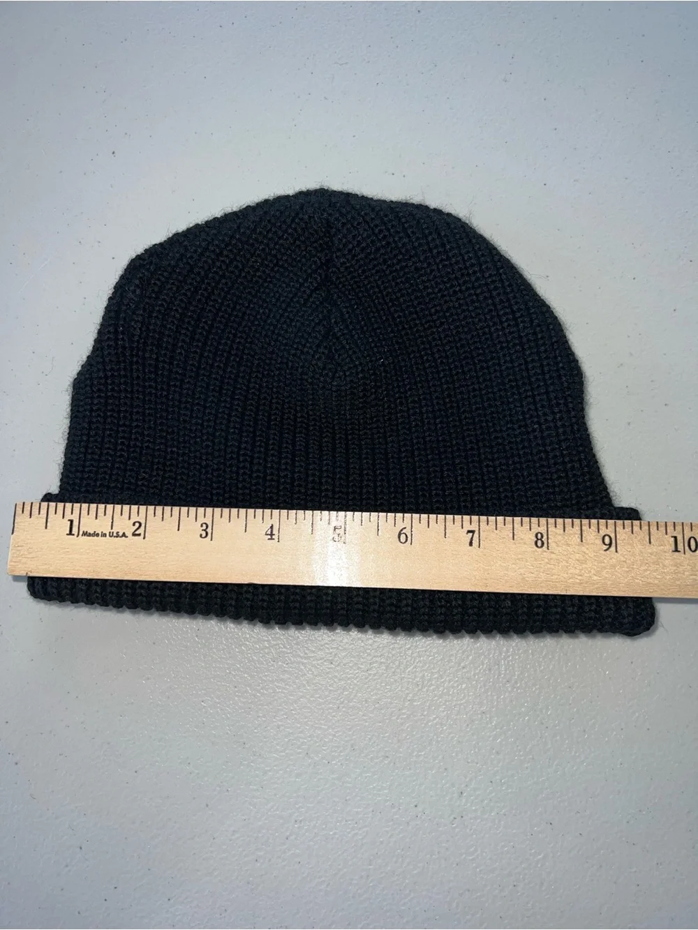 Saint James Canot Purl Knit Wool Beanie Black